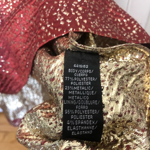 Anthropologie ML Monique Lhuillier Flounced Metallic Dress - Picture 16 of 16